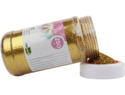 Purpurina liderpapel fantasia cor ouro metalizado frasco de 250 gr , Liderpapel , 75043 , 8423473750432